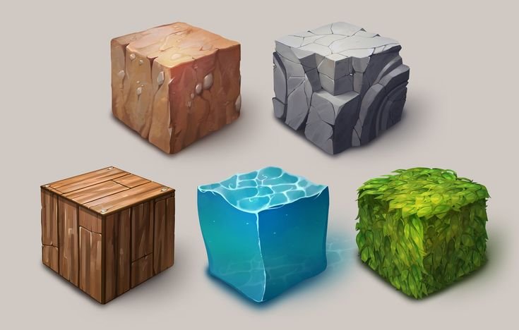 Камень текстура куб