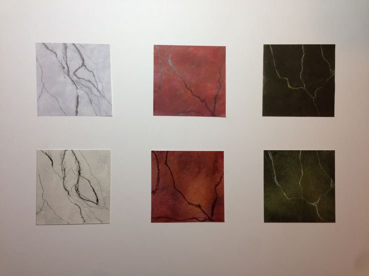 Имитация мрамора акварелью