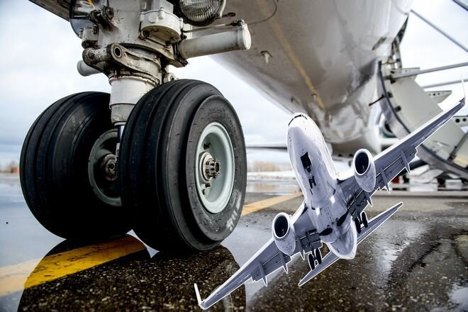 Термосвидетели колеса самолета