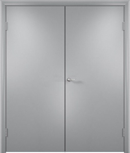 Дверь белая эмаль двустворчатая 130*200