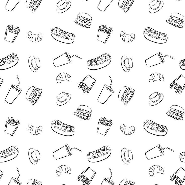 Бесшовный фон фаст фуд