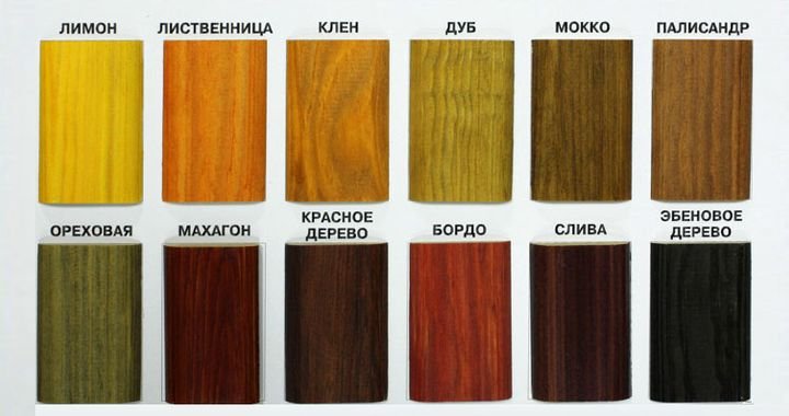 Морилка водная Новбытхим палитра