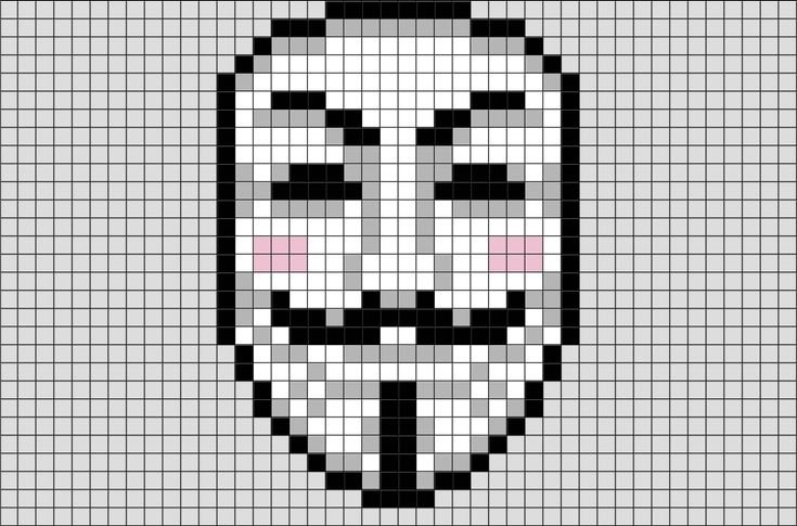 Пиксельная маска Анонимуса