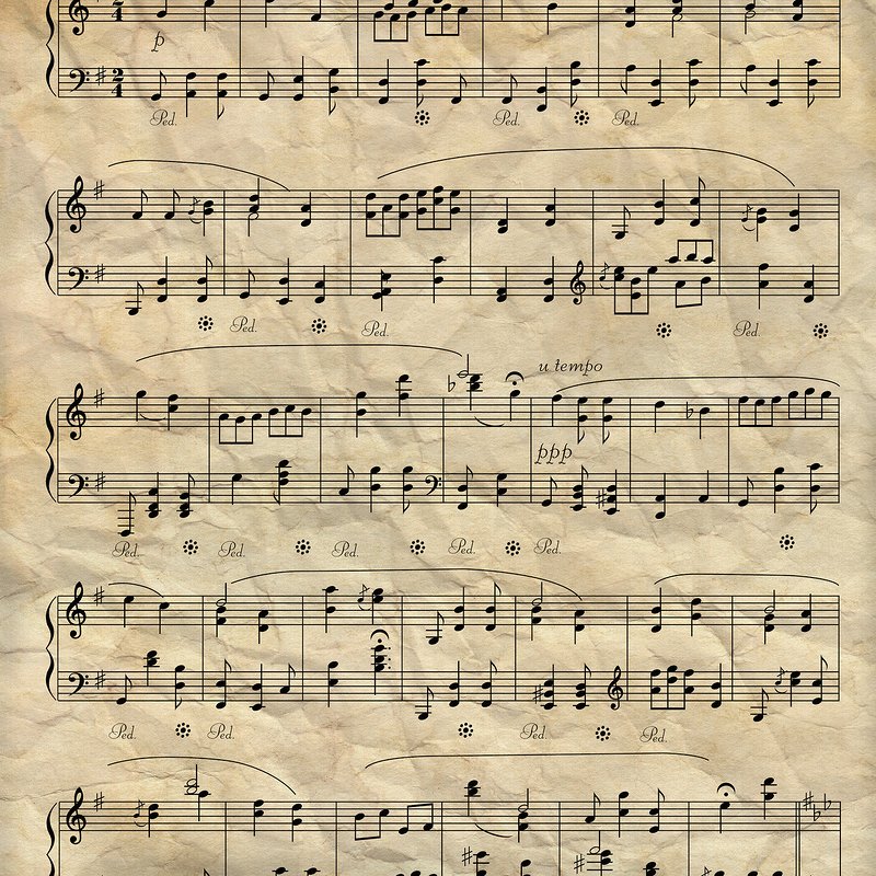 Ноты на бумаге