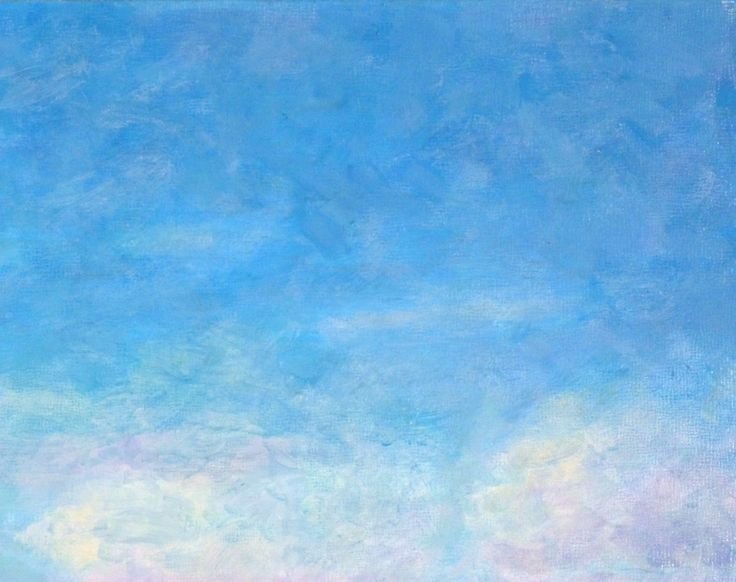 Голубое небо живопись