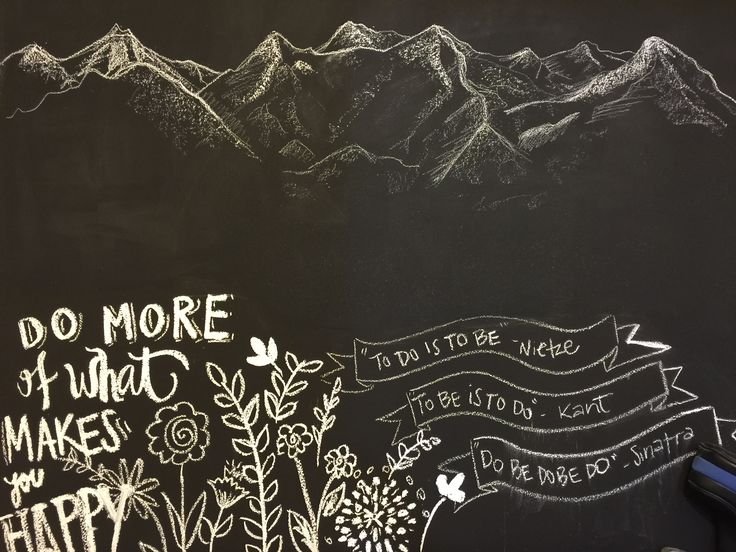 Рисунки на грифельной доске