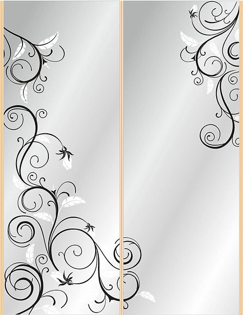 Пескоструйный узор на зеркале