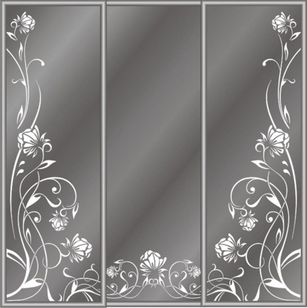 Пескоструйный узор на зеркале