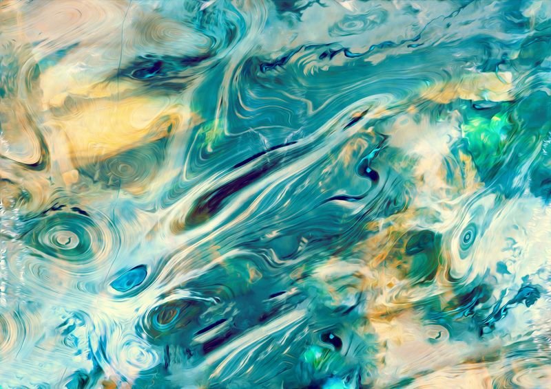 Картина в бирюзовых тонах