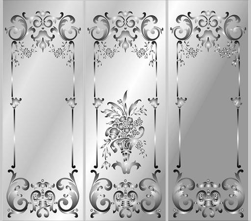 Пескоструйный узор на зеркале