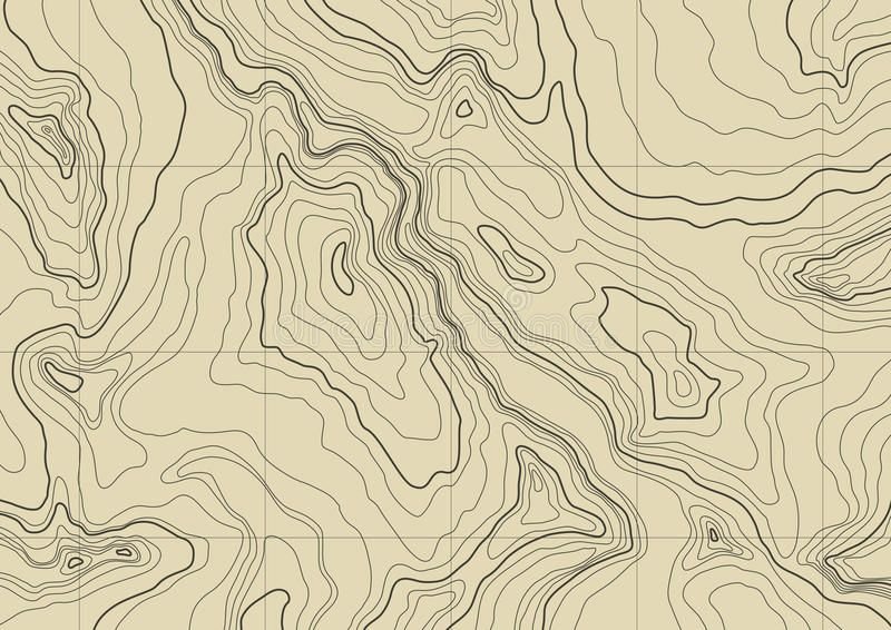 Изолинии рельефа вектор