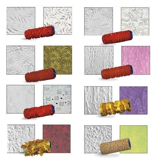 Валик фактурный для штукатурки короед