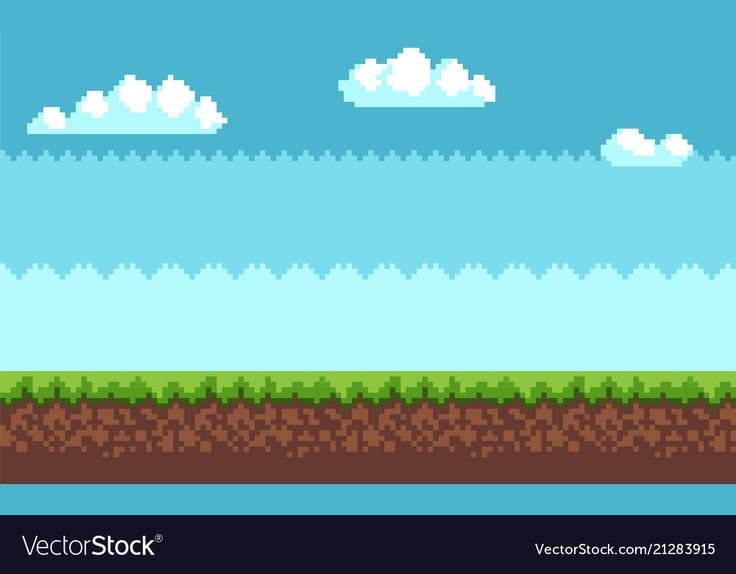 Пиксельная трава для платформера