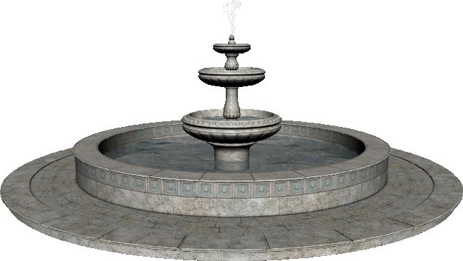 Фонтан на прозрачном фоне