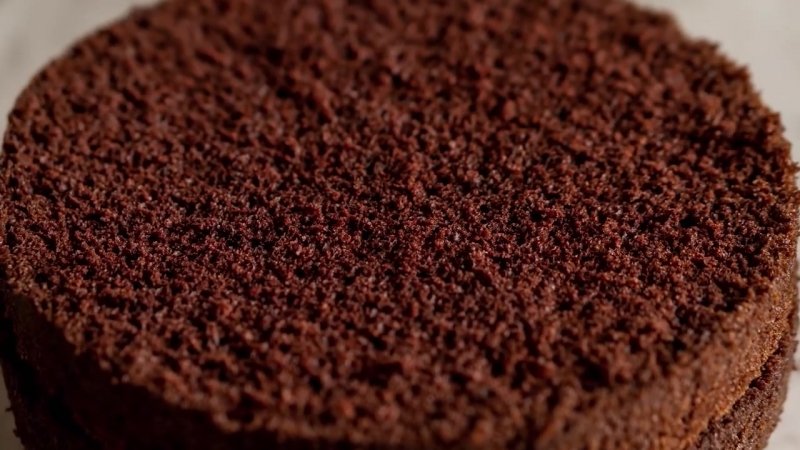 Шоколадный шифоновый бисквит