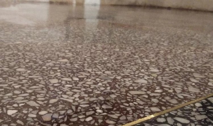 Наливной мозаичный пол терраццо