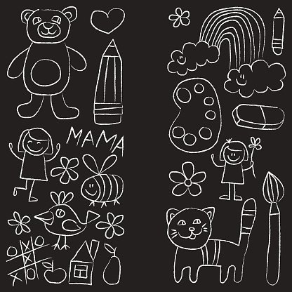 Детский рисунок мелом