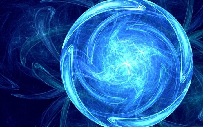 Синий энергетический шар