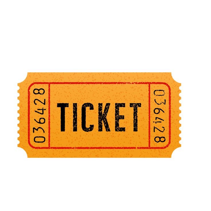 Билетик на прозрачном фоне