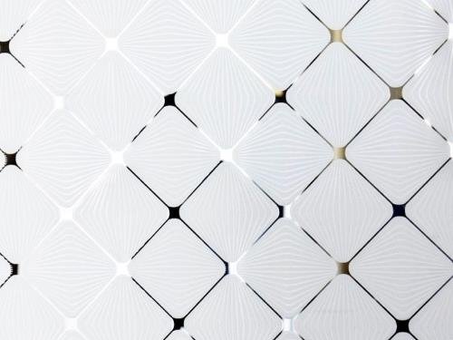 Зеркало серебро Фуджи белые ромбы GM-6096