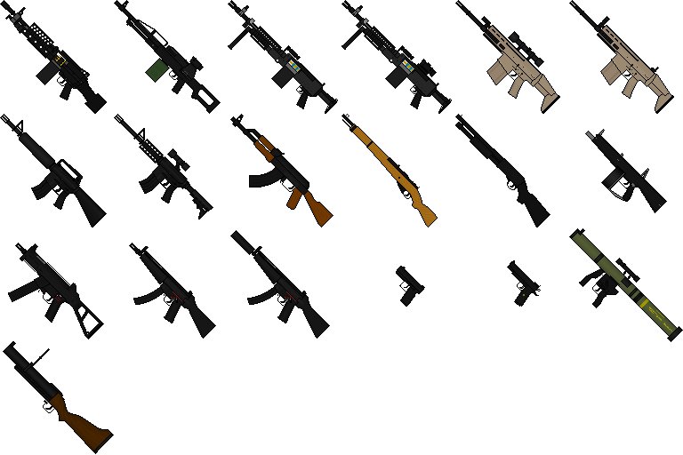 Оружие из сталкера 2д