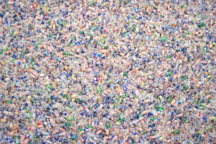 Фактура переработанного пластика