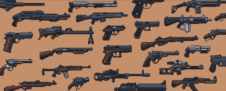 Пиксельное оружие из сталкера