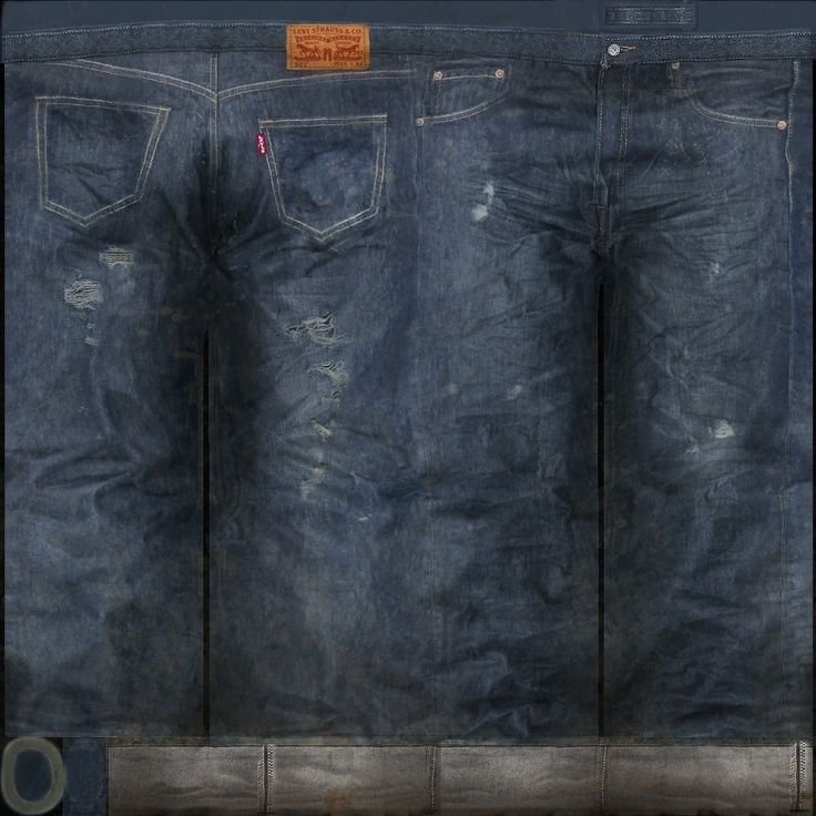 Текстура джинсовой ткани