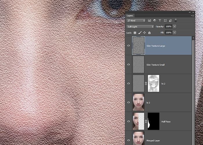 Текстура человеческой кожи