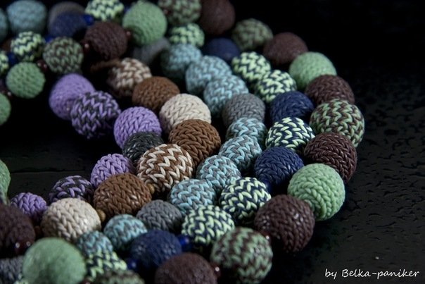 Вязаные Бусины из полимерной глины