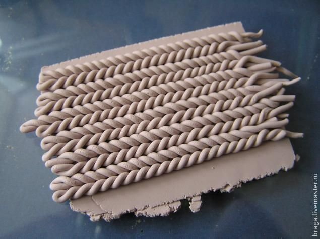 Имитация вязки из полимерной глины