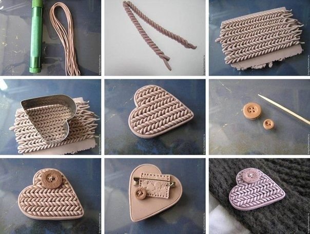 Брошки из полимерной глины