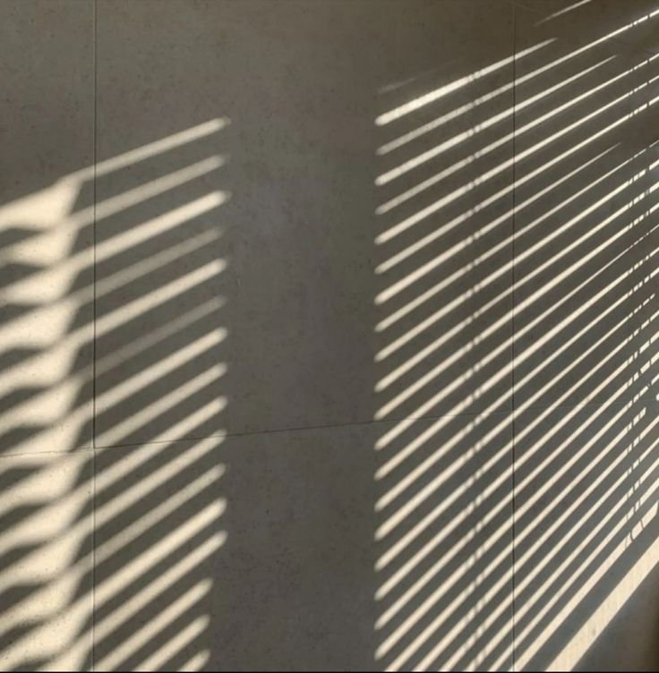 Тень жалюзи на стене