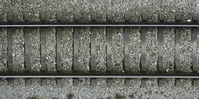 Железная дорога вид сверху