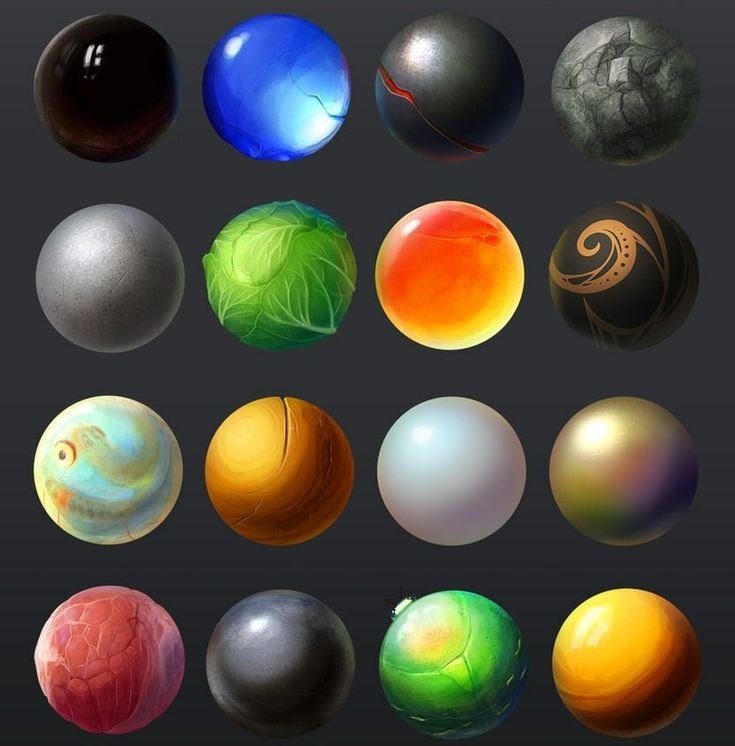 Шар с разными текстурами