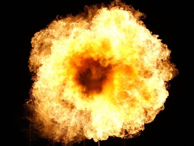 Взрыв вид сверху