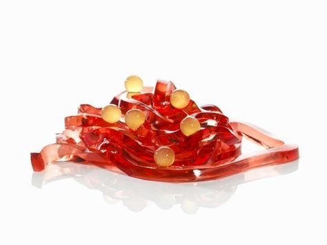 Апельсиновые спагетти молекулярная кухня