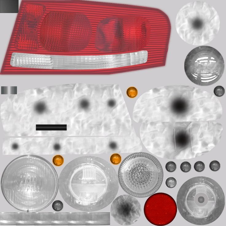 Текстура фары автомобиля