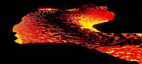 Извержение вулкана гиф