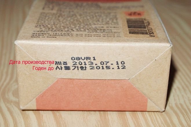 Дата производства на упаковке