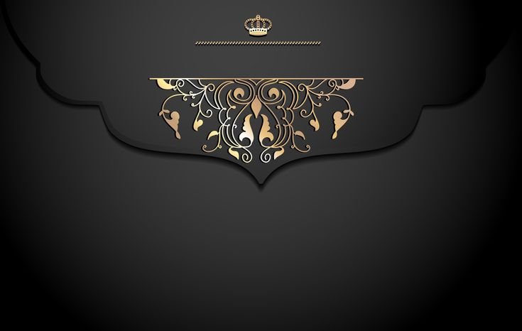 Черный фон с узорами и золотом