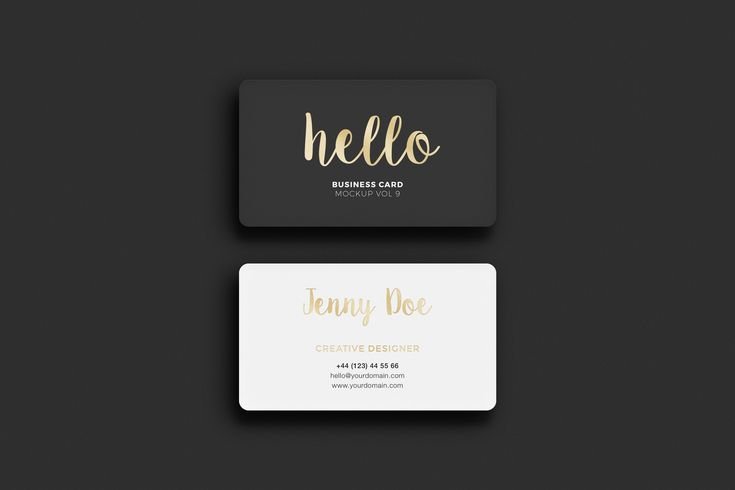 Макет визитки