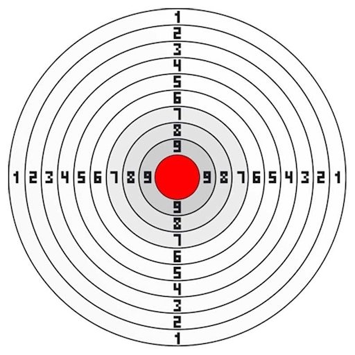 Мишень для пневматической винтовки на 10 метров а4