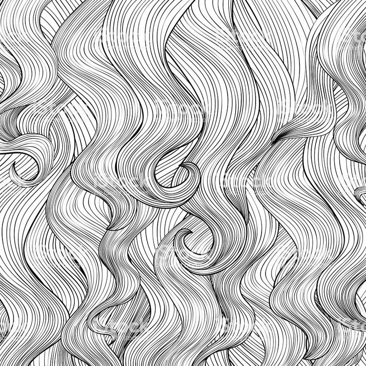 Фактура волос рисунок