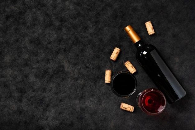 Вино вид сверху