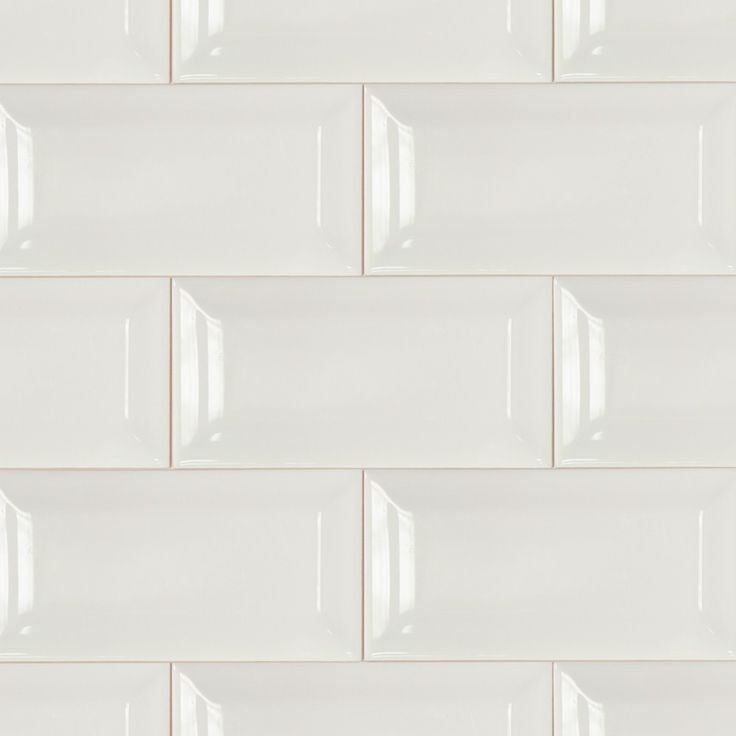 Плитка кабанчик белая