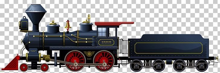 Паровоз 19 века сбоку вагоны