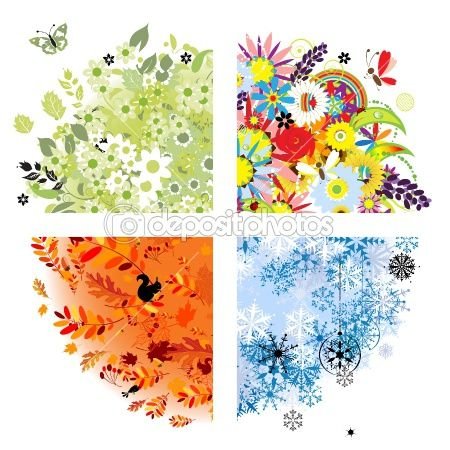 Времена года абстракция