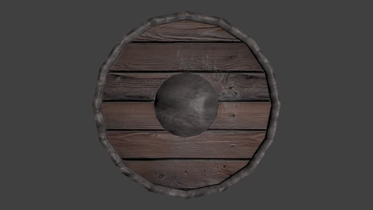 Круглый деревянный щит