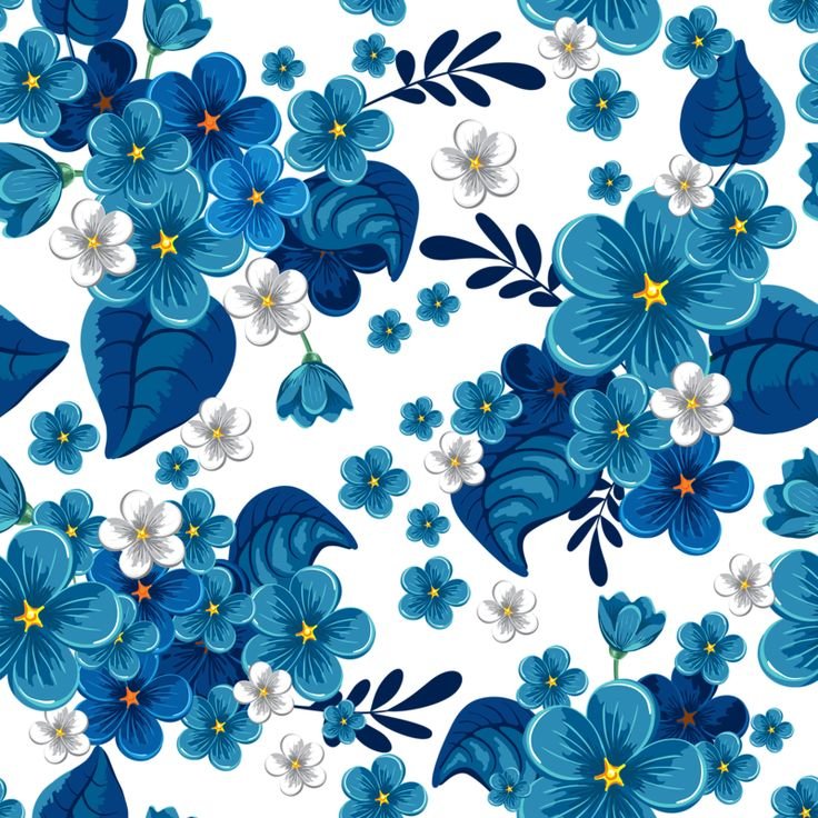 Голубые цветы